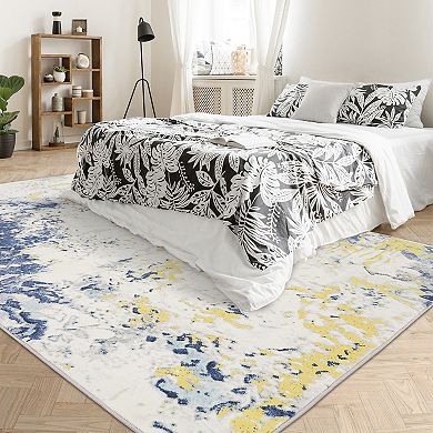 Pearl Velvet Washable Foldable Abstract Ink Dance Carpet