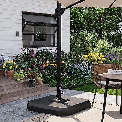 4Pcs Patio Umbrella Base Cantilever Umbrellas Weight Stand Umbrella Base Filled w/Water/Sand