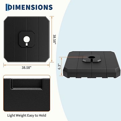 4Pcs Patio Umbrella Base Cantilever Umbrellas Weight Stand Umbrella Base Filled w/Water/Sand