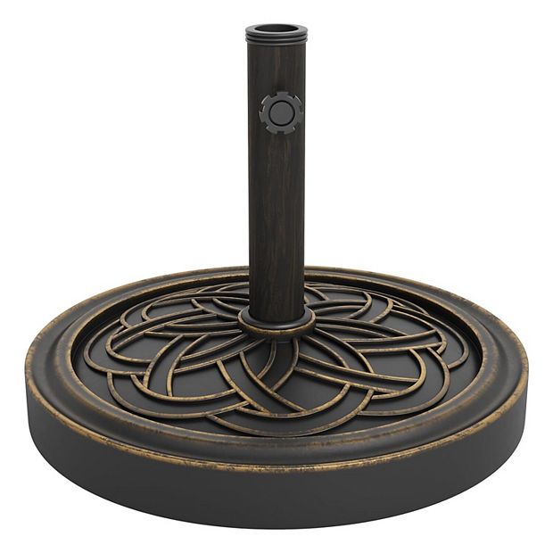 curved patio umbrella stand Round Patio Umbrella Base, 20