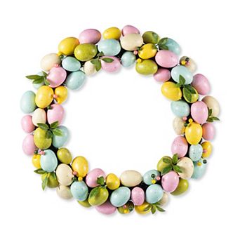 Glitzhome 18"D Easter Eggs Wreath for Mantle, Window, Fireplace