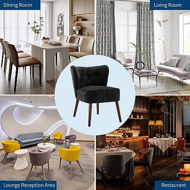 Upholstered Accent Chairs Set of 2