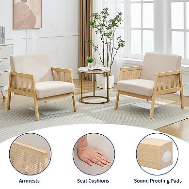 2 Pcs Mid Century Accent Chair