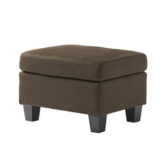 Ottoman with Birch Wood Legs, Versatile Footrest & Accent Seat for Living Room