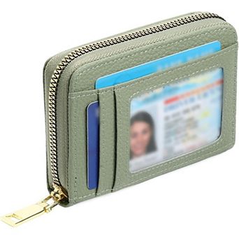 Women's small Wallet, PU Leather Card Holder with ID Window