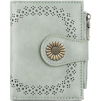 Small Wallets for Women with Bifold RFID Blocking & Zipper Coin Pocket
