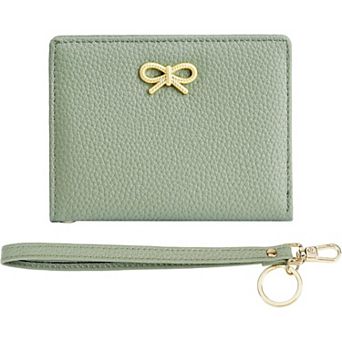 Women's RFID Blocking Small Bifold Wallet, Cute Bow Lightweight for Daily Travel