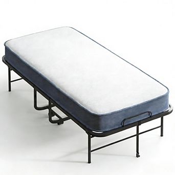 5" Folding Rollaway Bed for Adults with Lockable Wheels, Sturdy Metal Frame Space Saving