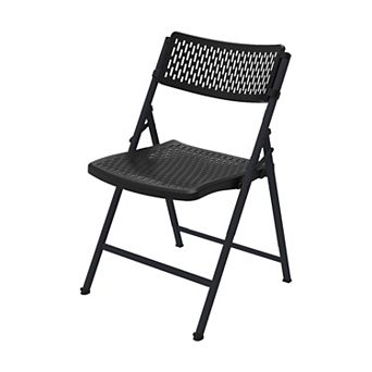 PATIOEASY 4 Set of Mesh Injection Folding Chairs Breathable Mesh Back Task Chair for Home