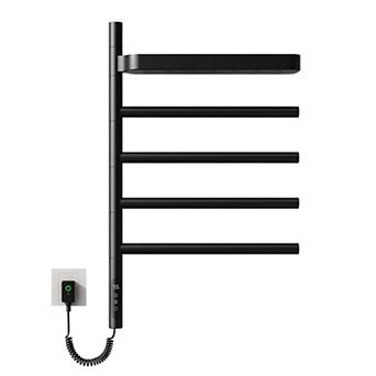 Smart Rotating Heated Towel Rack for Bathroom, Wall-Mounted Electric Towel Warmer Dryer
