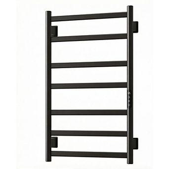 Bathroom Wall Mounted Electric Towel Warmer, Heated Towel Rack with Intelligent Touch Screen Timer