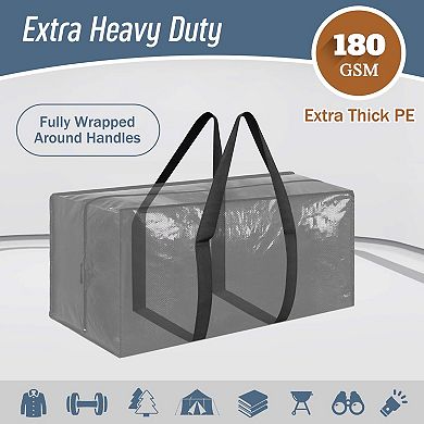 Heavy Duty 23Gal Bags PE Waterproof, Zipper, 65lb loading