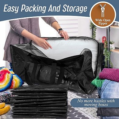 Heavy Duty 23Gal Bags PE Waterproof, Zipper, 65lb loading