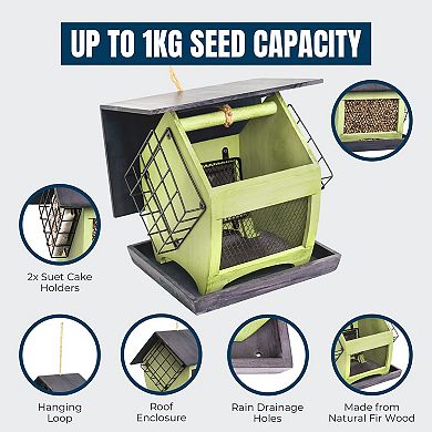 MEKKAPRO Double Suet Bird Feeder Hanging Weatherproof