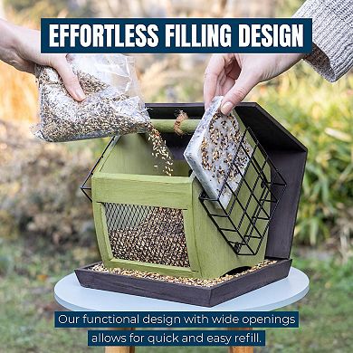 MEKKAPRO Double Suet Bird Feeder Hanging Weatherproof