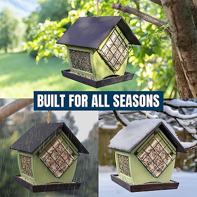 MEKKAPRO Double Suet Bird Feeder Hanging Weatherproof