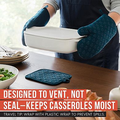 Chef Pomodoro Casserole Dish (15.50 × 11.8", 39.3 x 30 cm), White Ceramic Baking Dishes for Oven