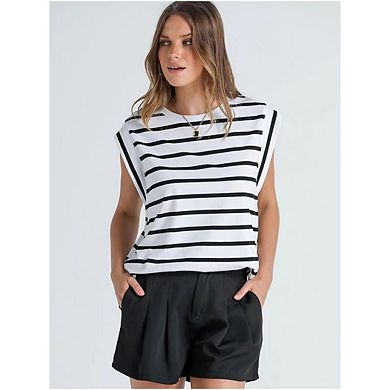 Womens Cap Sleeve Tops Summer Top Basic Tee Shirts Casual Tank Loose Fit Sweaters