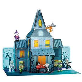 PicassoTiles Haunted Horror House Magnetic Tiles for Kids 56 pc STEM Building Blocks Educational Toy