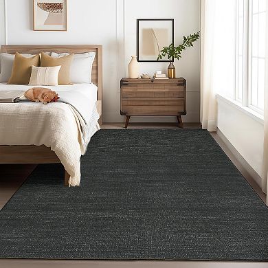 Modern Rug for Bedroom Solid Throw Rugs Stain Resistant Throw Carpet Low Pile Floor Cover