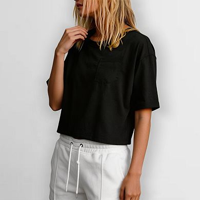 Women's Classic Crew Neck T-Shirt, Solid Color Short Sleeve Tee, Soft Casual Everyday Essential Top