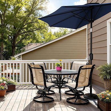Patio Umbrella 9FT - Half Umbrella Outdoor with Smooth Crank Lift, Outdoor Shade Canopy