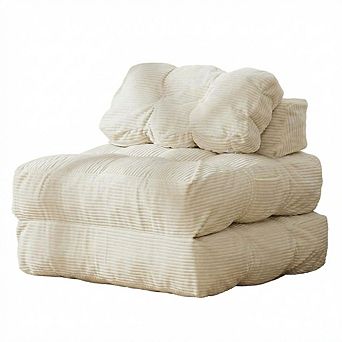 Folding Sofa Bed Sleeper Chair, 34 Inch Convertible Lounge with Pillow