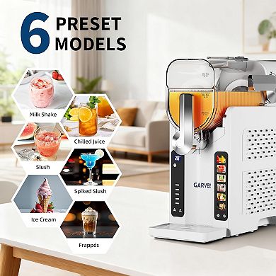 Slushie Machine for Home, No Ice Needed Frozen Drink Maker with 6 Programs, 12-Hour Timer & 70oz