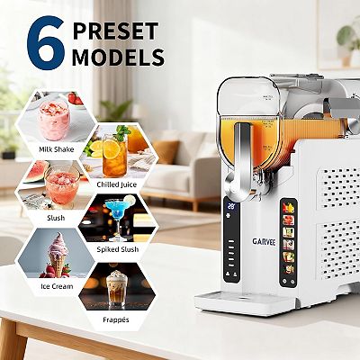 Slushie Machine for Home, No Ice Needed Frozen Drink Maker with 6