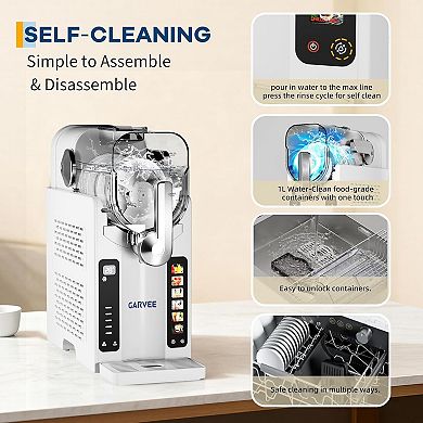 Slushie Machine for Home, No Ice Needed Frozen Drink Maker with 6 Programs, 12-Hour Timer & 70oz