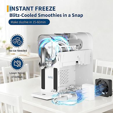 Slushie Machine for Home, No Ice Needed Frozen Drink Maker with 6 Programs, 12-Hour Timer & 70oz
