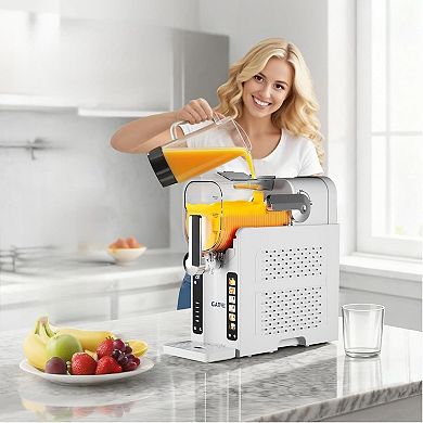 Slushie Machine for Home, No Ice Needed Frozen Drink Maker with 6 Programs, 12-Hour Timer & 70oz