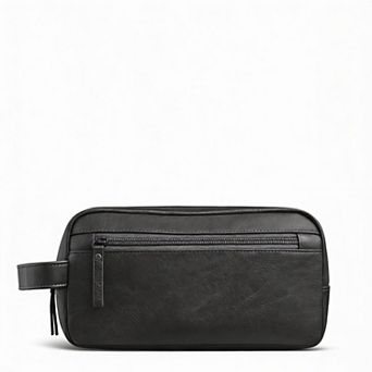 PU Leather Travel Toiletry Bag Water-resistant Organizer，10 x 5 x 5.5 inches