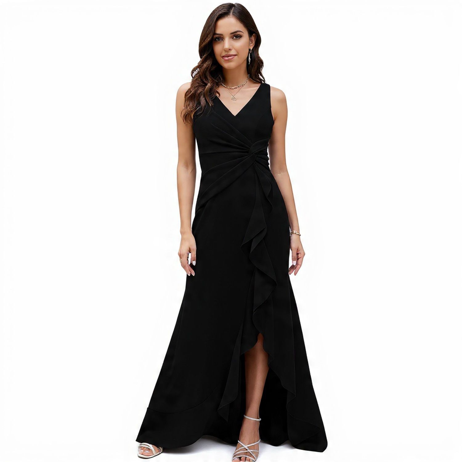 Женские платья Sleeveless Black Formal Evening Dress