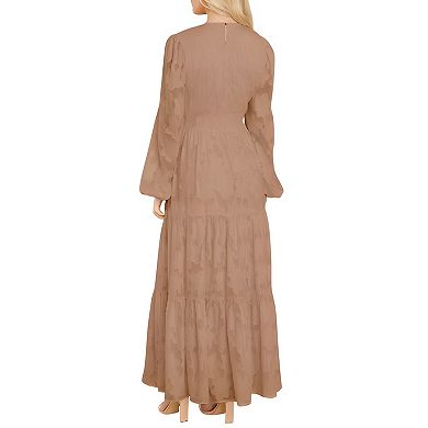 Elegant Floral Smocked Dress for Women