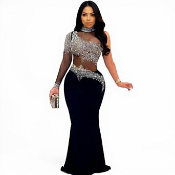Night Out Bodycon Dress with Hot Drilling