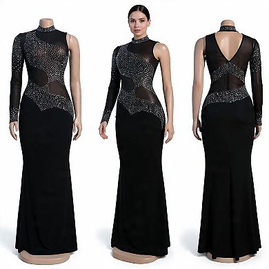 Night Out Bodycon Dress with Hot Drilling