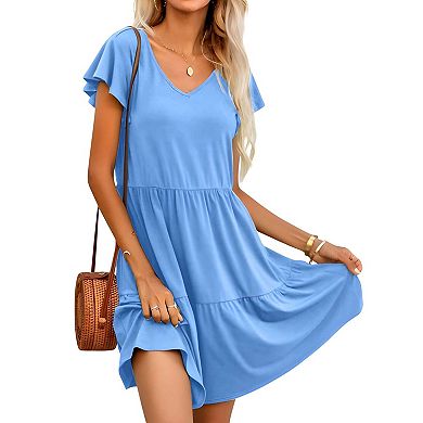 Women's Flowing Pleated Summer Dress