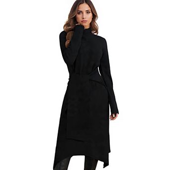 High Waist Midi Sweater Dress for Women