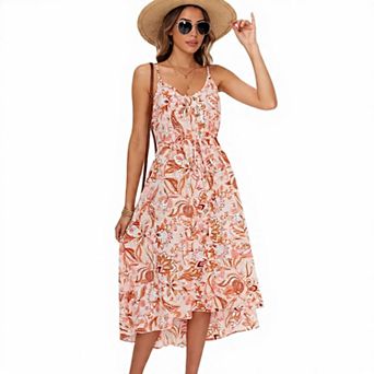Women’s Flowy Polka Dot V-Neck Sundress