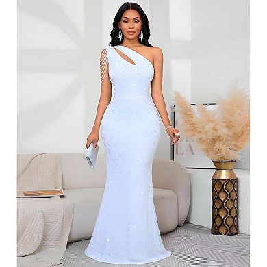 Women's Sequin Tassel Bodycon Party Dress