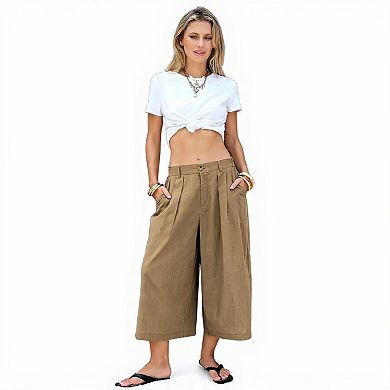 Women's Summer Cropped Palazzo Pants