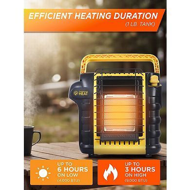 Commercial Heat 9000 BTU Yellow Portable Propane Heater
