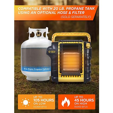 Commercial Heat 9000 BTU Yellow Portable Propane Heater
