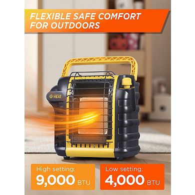 Commercial Heat 9000 BTU Yellow Portable Propane Heater