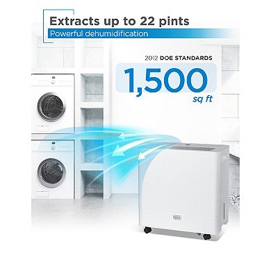 BLACK+DECKER™ 22 Pint Portable Dehumidifier