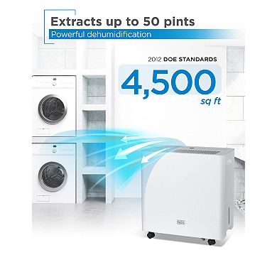BLACK+DECKER™™ 50-Pint Portable Dehumidifier