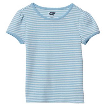 Girls 2-16 Lands' End Short Sleeve Pointelle Knit T-Shirt