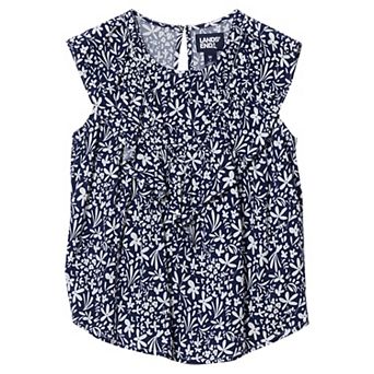 Girls 2-16 Lands' End Breezy V-Neck Ruffle Top