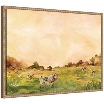 AQ Cows by Annie Quigley Framed Canvas Wall Art Print